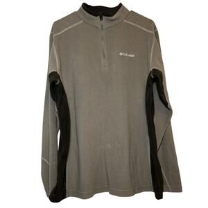 Columbia Men's Half-Zip Pullover Fleece Jacket Gray & Black, Men's Medium